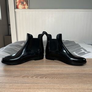 Lauren Ralph Lauren Black Tally-Bo-Rain Bootie Chelsea style Ankle Size 11B